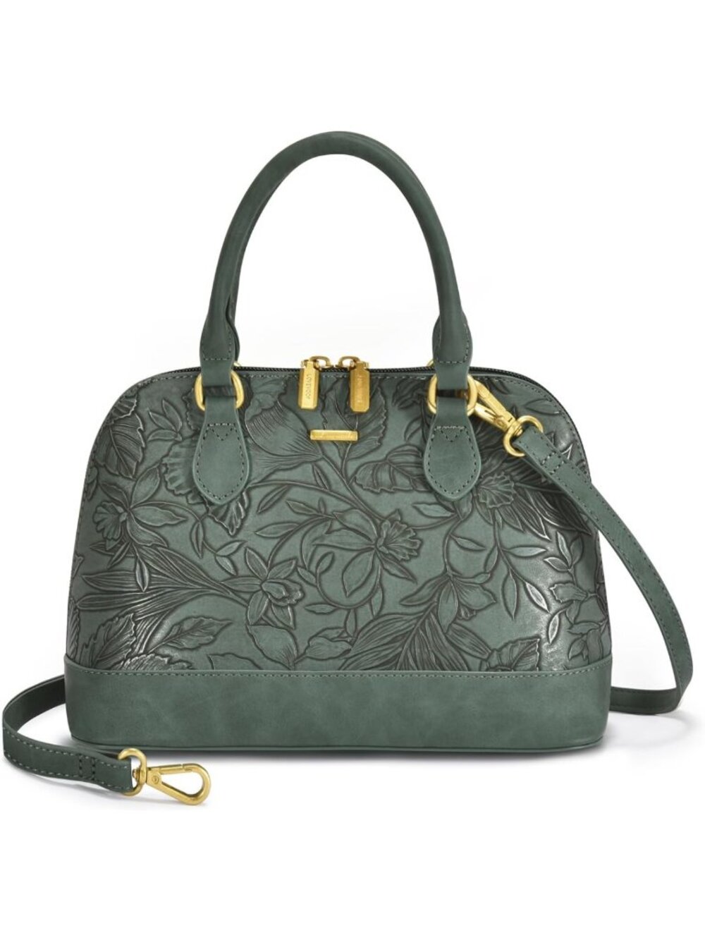 Stylish Crossbody Dome Satchel Handbag for Women - Double Zip Design, Versatile